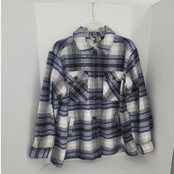 Divided Jackets & Blazers - Divided H&M Oversized‎ Plaid Button Down Shacket Camping Gorpcore Women's M